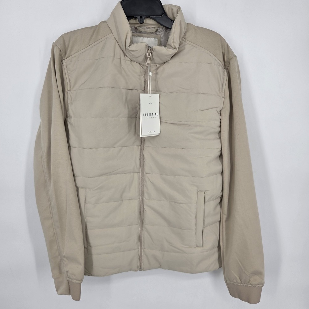 NEW Denim & Flower Ricky Singh Men's XL Hybrid Puffer Essential Jacket Beige NWT